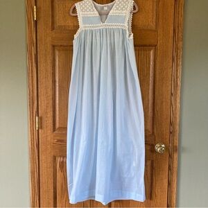 Delicate Saramal Lightweight & Airy Light Blue Sleep Dress Medium
